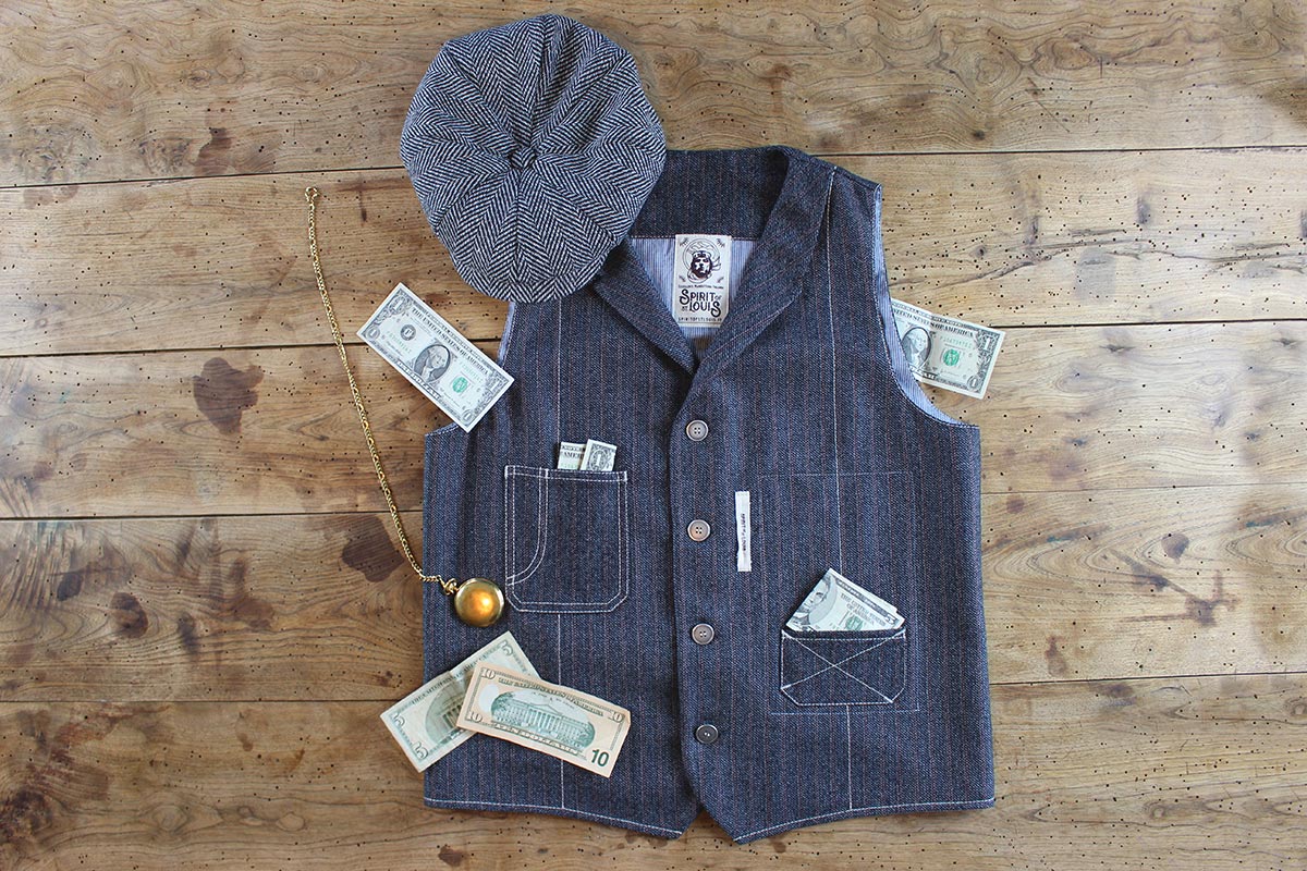 Gilet Lana con impunture in contrasto Spirit of St. Louis