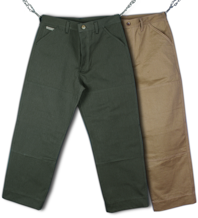 Rough - pantalone uomo da camionista in drill di cotone - colore verde o tabacco - Spirit of St. Louis - truck driver and hauler trousers