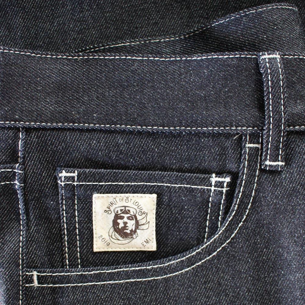 Cinquetasche (jeans anni 50) denim japan Spirit of St. Louis. Dettaglio del taschino.