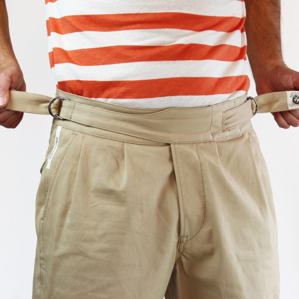 Lindy hop, pantalone uomo colro kaki - Spirit of St. Louis - dettaglio