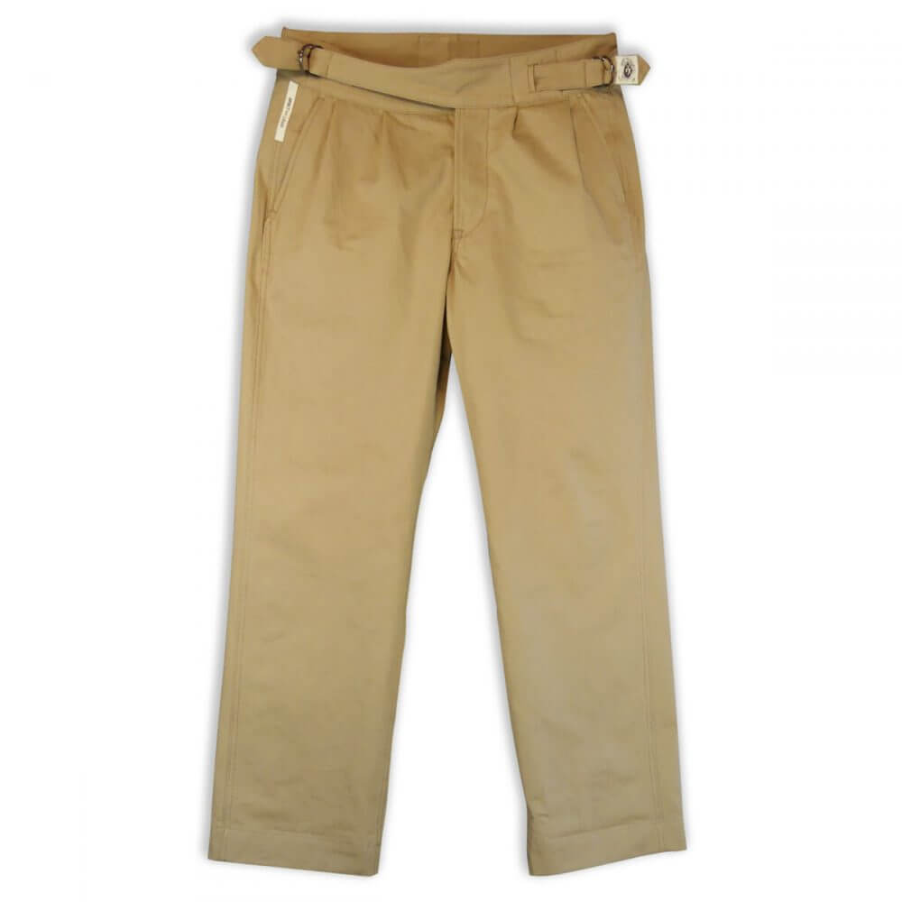 Lindy Hop Cotone Kaki - Gurkha pants con cinturino ad anelli - gurkha trousers