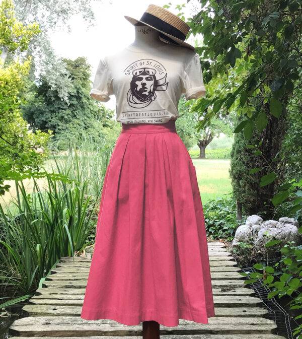 Gonna midi anni 40 colore rosa by Spirit of St. Louis