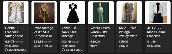 vestiti in stile vintage economici