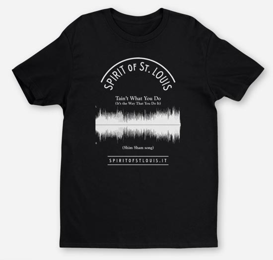 Maglietta con grafica moderna, per ballare swing e lindy hop Shim Sham - Tain't What You Do - di Spirit of St. Louis