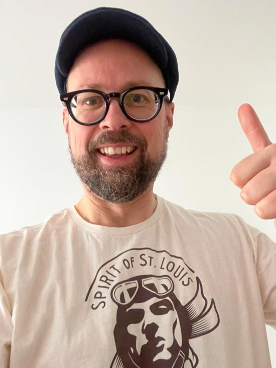 Spirit of St. Louis t-shirt in morbido cotone color avorio