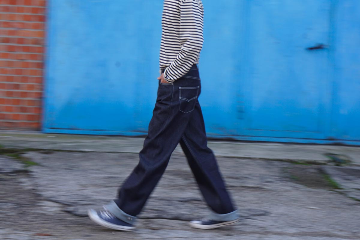 Blue jeans cinque tasche vintage in denim giapponese 16 once stile anni ’50 fatto a mano by Spirit of St. Louis