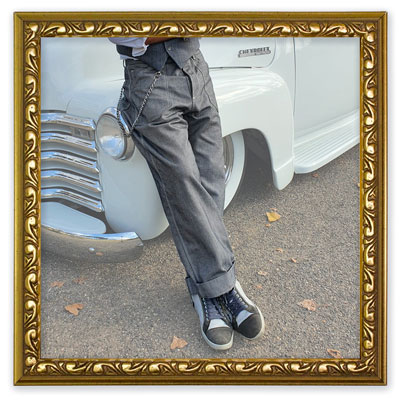 Pantaloni uomo larghi vintage retrò in cotone morbido - Spirit of St. Louis