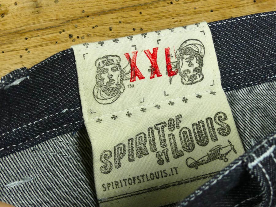 etichetta taglie cinturone Iceman denim Spirit of St. Louis