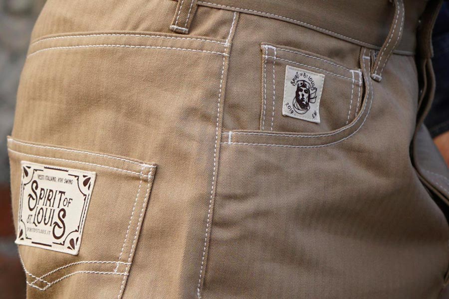 Cinquetasche in tessuto tipo Dockers classico anni 1950 by Spieir of St. Louis - Abbigliamento fatto in Italia stile vintage anni 20 30 40 50 Swing Lindy hop Rockabilly Shag e Balboa