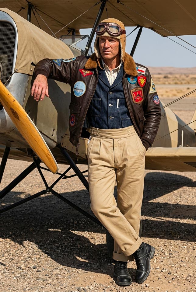 Lindy Hop pantaloni gurkha da aviatore by Spirit of St. Louis