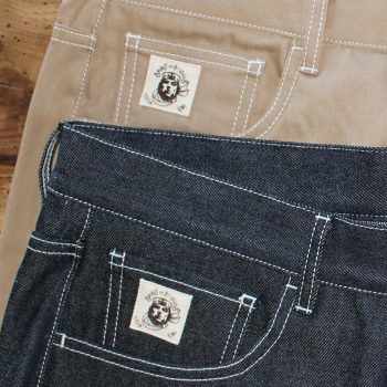 Cinquetasche (jeans anni 50) in tessuti giapponesi Spirit of St. Louis.