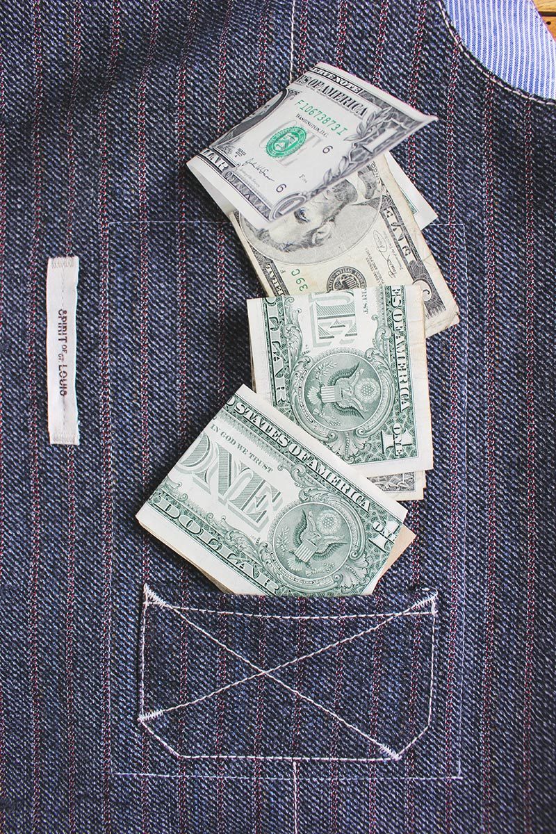 Gilet Lana con impunture in contrasto Spirit of St. Louis