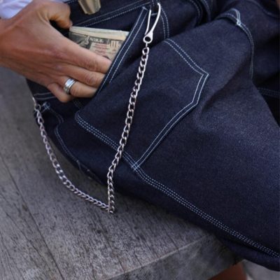 Iceman blue jeans design originale del 1887 - fatto in Italia da Spirit of St. Louis dettaglio del tascone anteriore